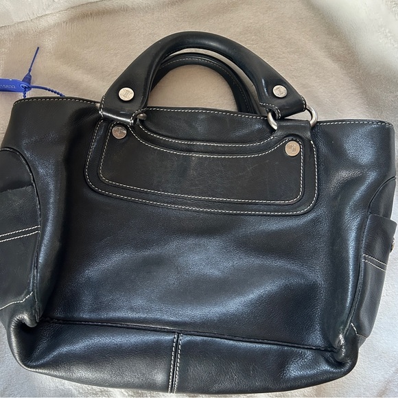 Celine Boogie Leather Handbag Black with Top Handle. Very Minor Wear. Authentic - Picture 4 of 9